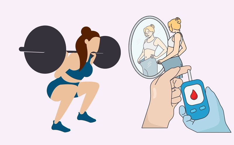 4 exercises to reduce belly fat, stabilize blood sugar for people with diabetes. Graphics: Linh Dan