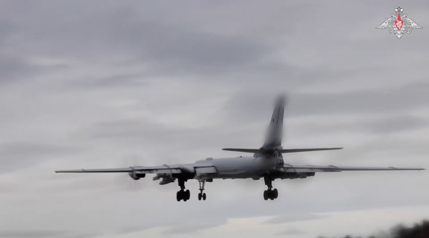 Russia's Tu-95MS long-range bomb. Photo: Cut from video of the Russian Ministry of Defense
