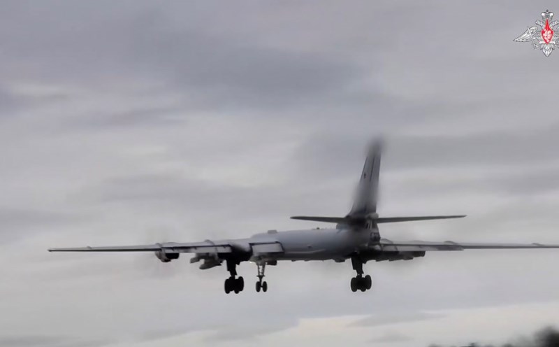 Russia's Tu-95MS long-range bomb. Photo: Cut from video of the Russian Ministry of Defense