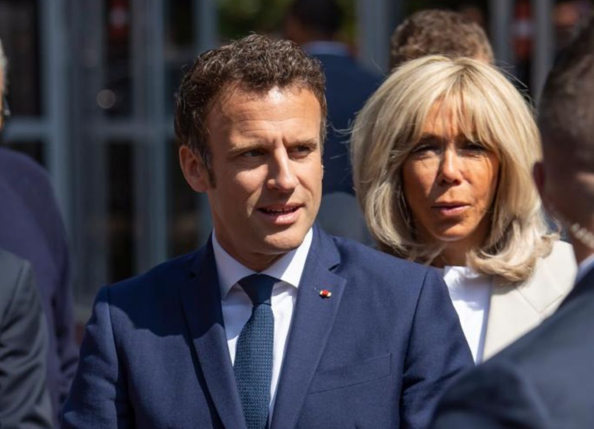 French President Emmanuel Macron and his wife. Photo: Xinhua