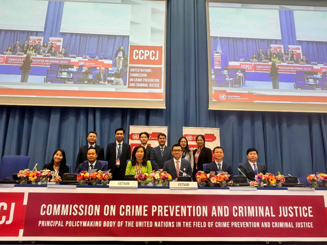 La delegacion vietnamita asistio a la 34ª sesion del comite de prevencion penal y penal. Foto: Ministerio de Asuntos Exteriores