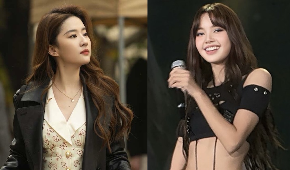 Liu Yifei en la pelicula "Rose Story" y Lisa en la presentacion en el evento en Corea. Foto: Productor de cine/Corte de programas de video