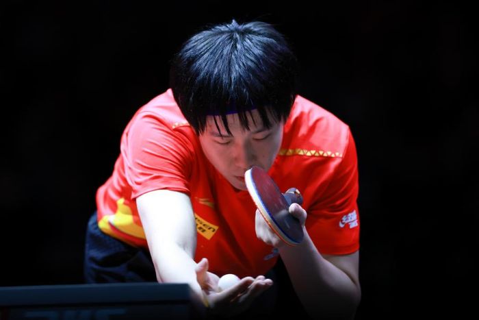 Van dong vien bong ban Wang Chuqin. Anh: Xinhua