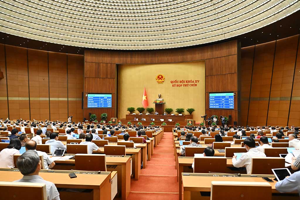 The National Assembly approved the shortening of the 15th term by 3 months. Photo: Quochoi.vn
