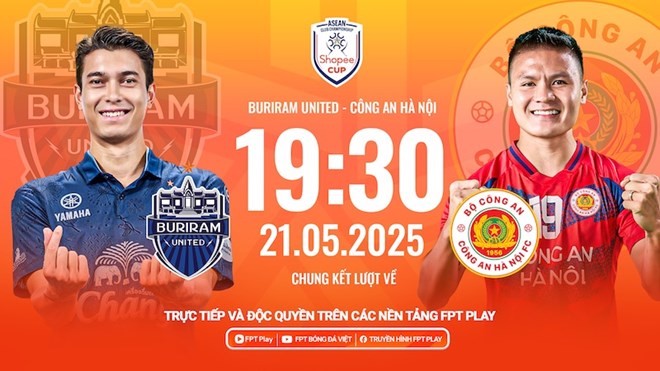 Buriram United welcomed Hanoi Police in the second leg of the Southeast Asian Cup C1 final. Photo: FPT Play