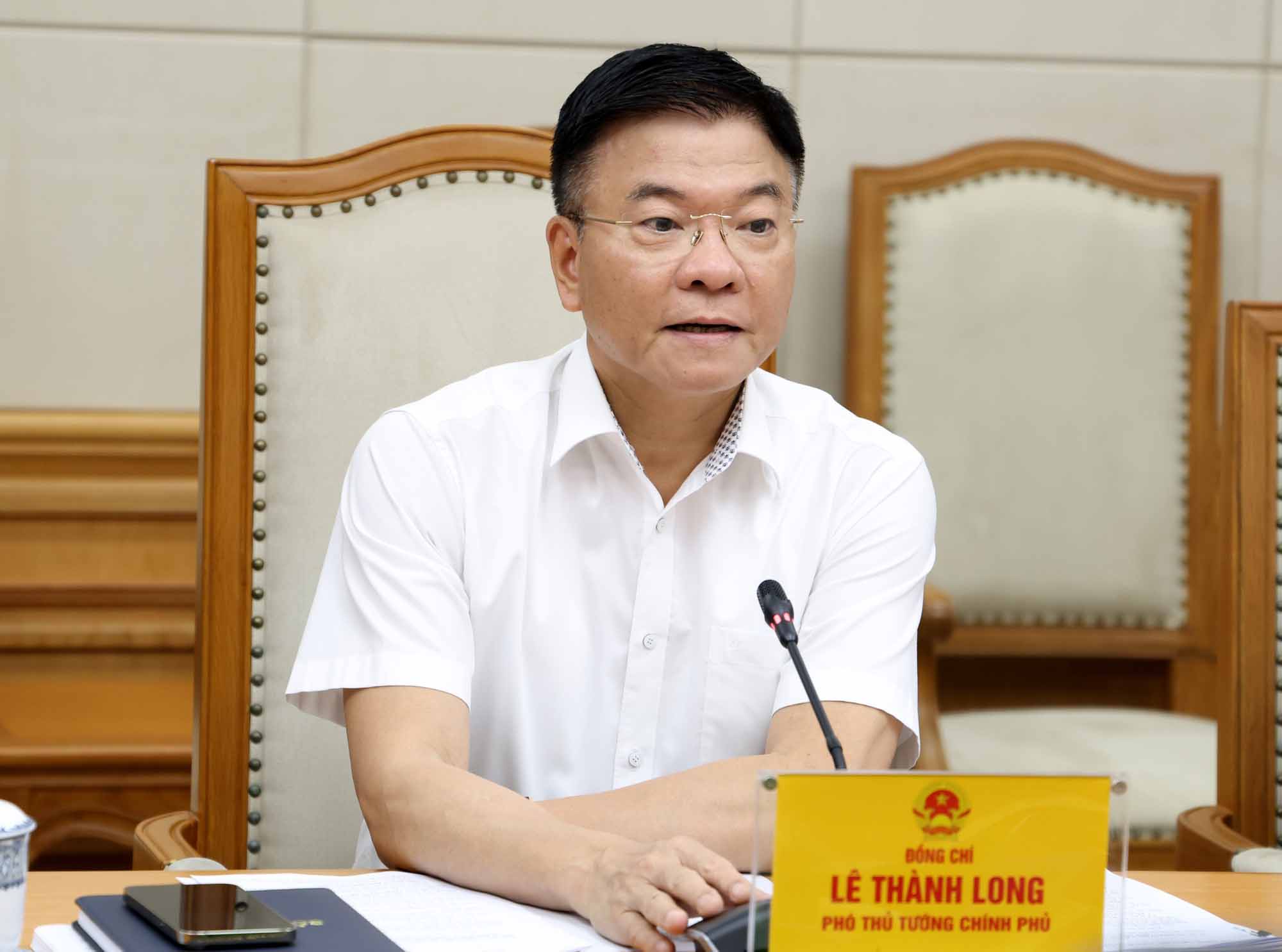 Miembro del Comite Central del Partido y el Viceprimer Ministro Le Thanh Long dijo que cuando la autoridad se delinea, es necesario dirigir cuando ya no esta disponible el nivel de distrito, lo que va a la provincia y lo que va a la comuna. Foto: VGP/DUC Tuan