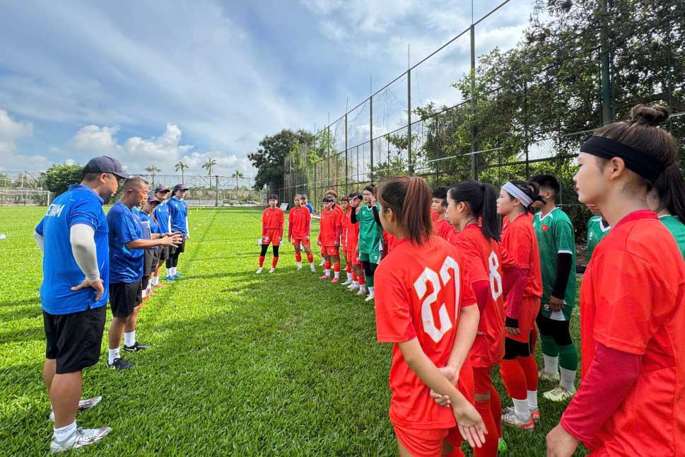 The Vietnam U19 Women's Team is actively training towards the 2025 Southeast Asian U19 Women's Championship. Photo: VFF