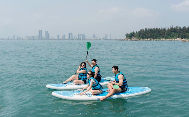 The water area of the Han River from the Han River Bridge to Tran Thi Ly Bridge is a point in the plan to organize water recreation and entertainment activities. Photo: Da Nang Electronic Information Portal