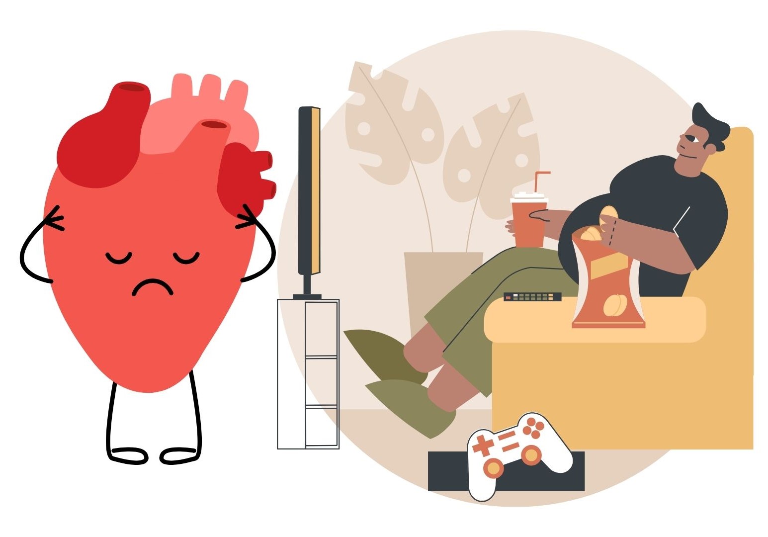 El pequeño estilo de vida sedentario aumenta el riesgo de insuficiencia cardiaca. Grafico: Thanh Thanh