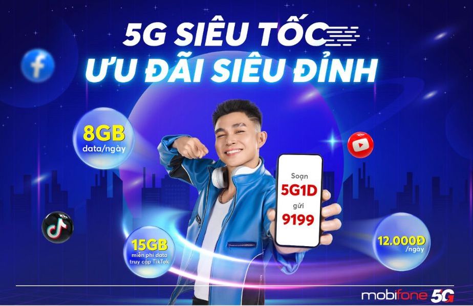 MobiFone da nhanh chong phat trien cac goi cuoc 5G linh hoat. Anh: MobiFone