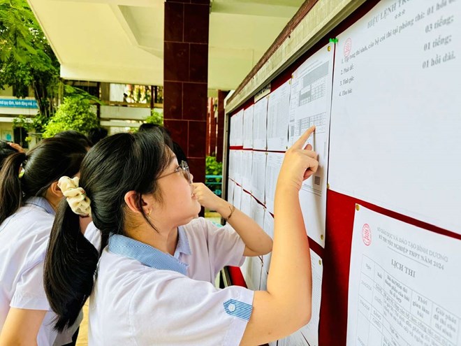 Lịch thi vào lớp 10 và thi tốt nghiệp THPT của 38.000 thí sinh ở Bình Dương