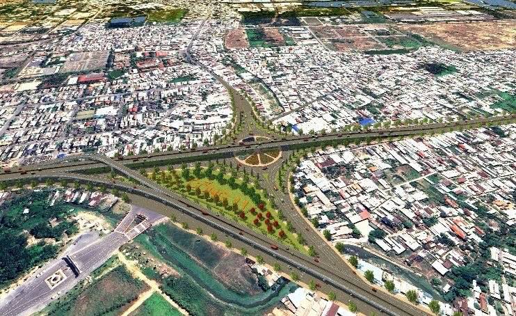 Diseño de perspectiva de la interseccion de Gate 11 en el proyecto elevado de carreteras que se ejecuta a lo largo de la autopista 51. Foto: Departamento de Construccion de la Provincia