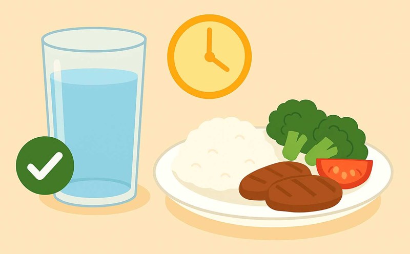Drinking water properly helps stabilize blood sugar. Graphic photo: Hoang Loc
