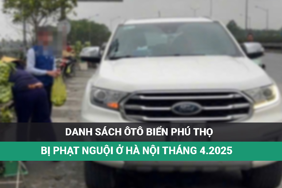 Muchas placas en Phu Tho Province fueron multadas en frio en Hanoi