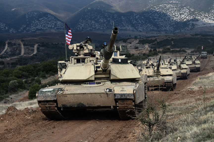 Xe tang Abrams M1 cua My. Anh: AFP