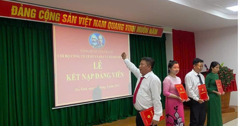 Tra Vinh province currently has 61 grassroots Party organizations in enterprises. Photo: Tra Vinh Provincial Federation of Labor
