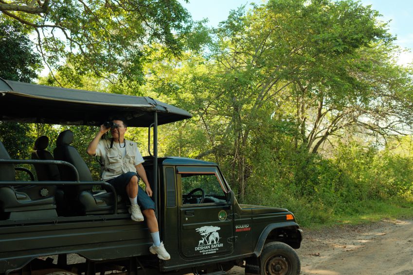 Tourists play the role of wild elephant explorer.