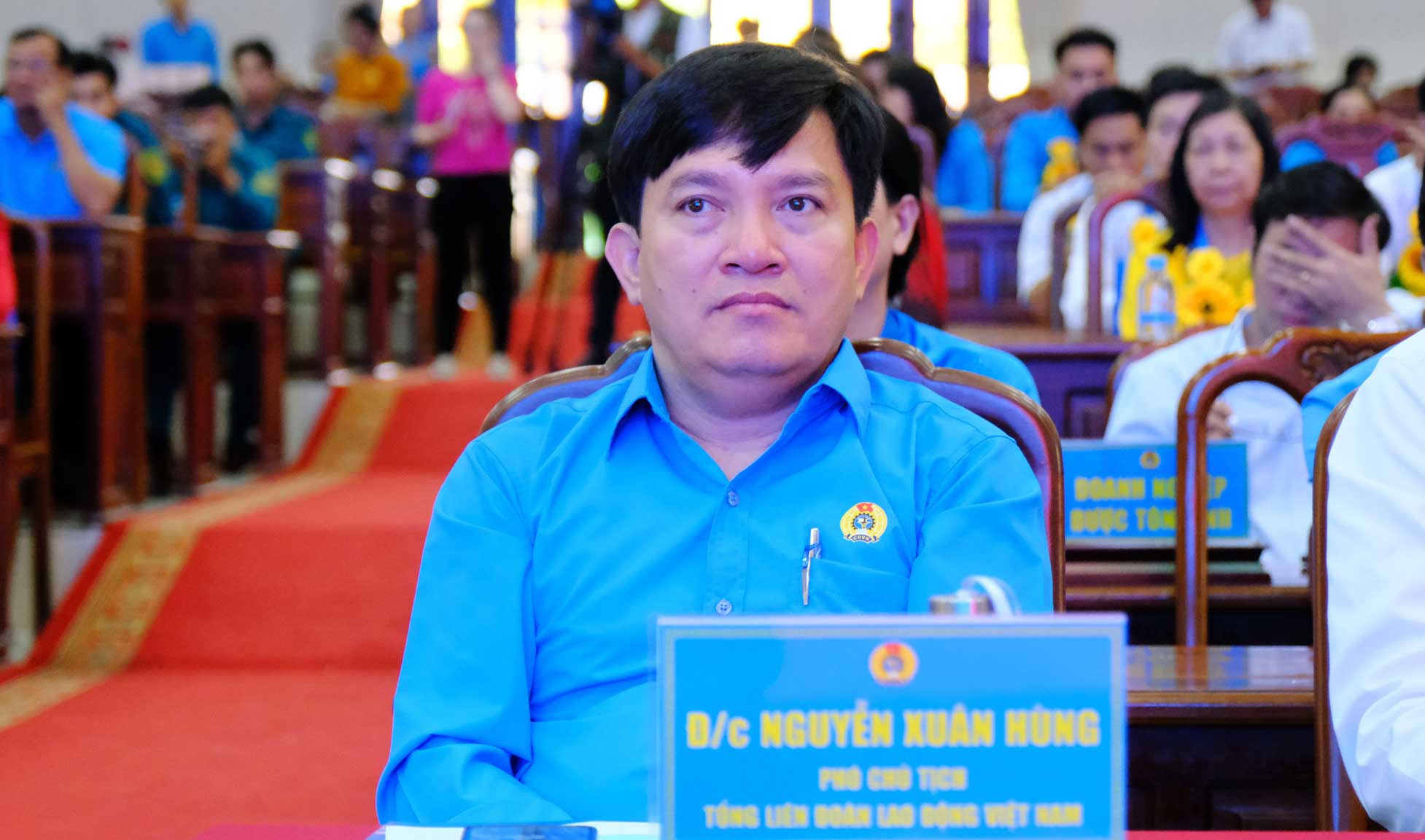 Ông Nguyễn Xuân Hùng - Phó Chủ tịch Tổng LĐLĐ Việt Nam - tham dự hội nghị. Ảnh: Mỹ Ly