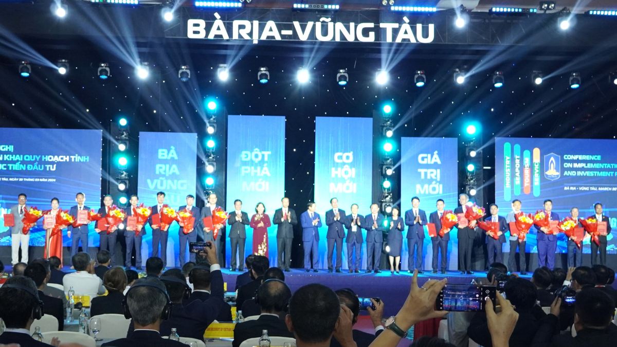 Scene of the 2024 Investment Promotion Conference organized by Ba Ria - Vung Tau. Photo: Thanh An