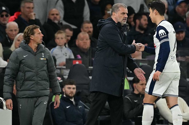 Ange Postecoglou va Son Heung-min da lam nen lich su cho Tottenham. Anh: AFP