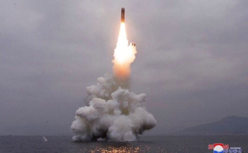 Un lanzamiento de misiles de Corea del Norte. Foto: Xinhua/Khcna