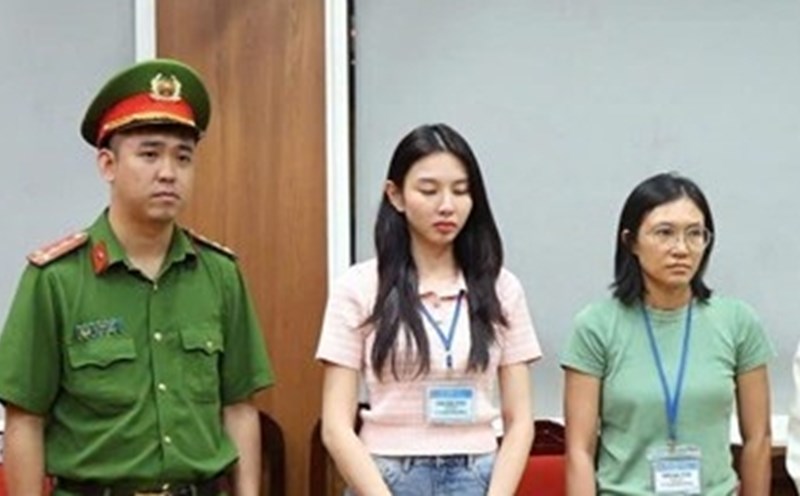 Miss Thuy Tien was arrested. Photo: Ministry of Public Security