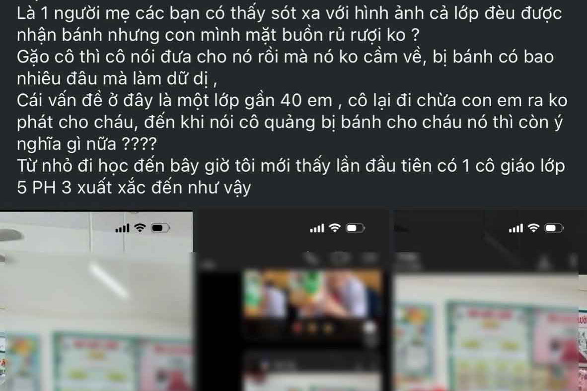 La escuela invita a los padres y maestros en NHA Trang a trabajar para reflexionar a los estudiantes a no recibir regalos de año. Foto: Huu Long