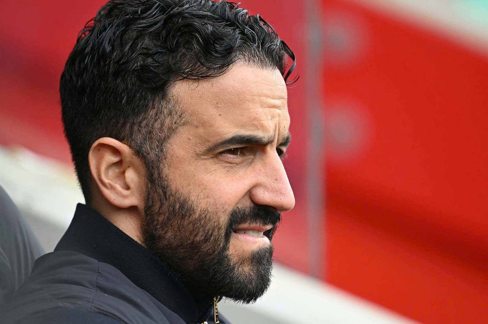 Ruben Amorim no pudo escapar de la responsabilidad cuando Man United paso por una mala temporada. Foto: AFP