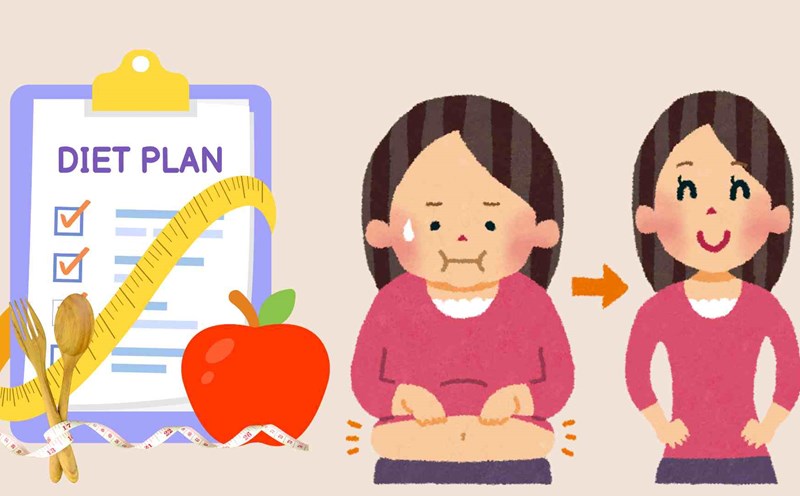 A balanced diet helps lose weight. Graphics: Ha May