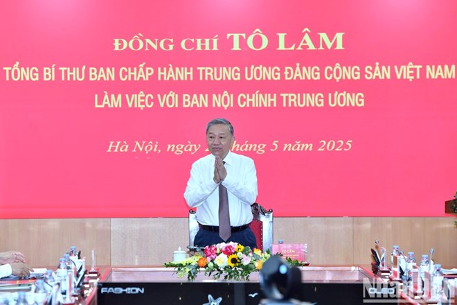 Tổng Bí thư Tô Lâm làm việc với Ban Nội chính Trung ương