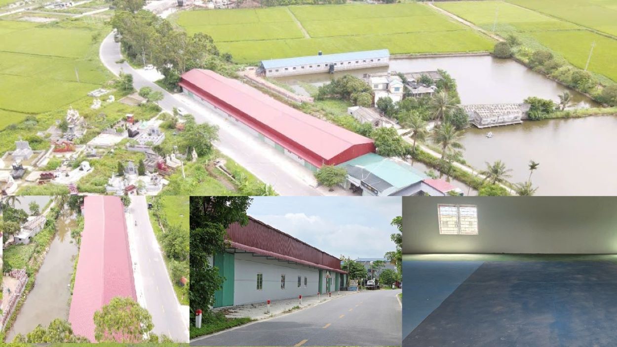 Công trình trái phép "mọc" trên đất hành lang an toàn giao thông, thủy lợi tại xã Hồng Minh (huyện Hưng Hà, tỉnh Thái Bình). Ảnh: Trung Du