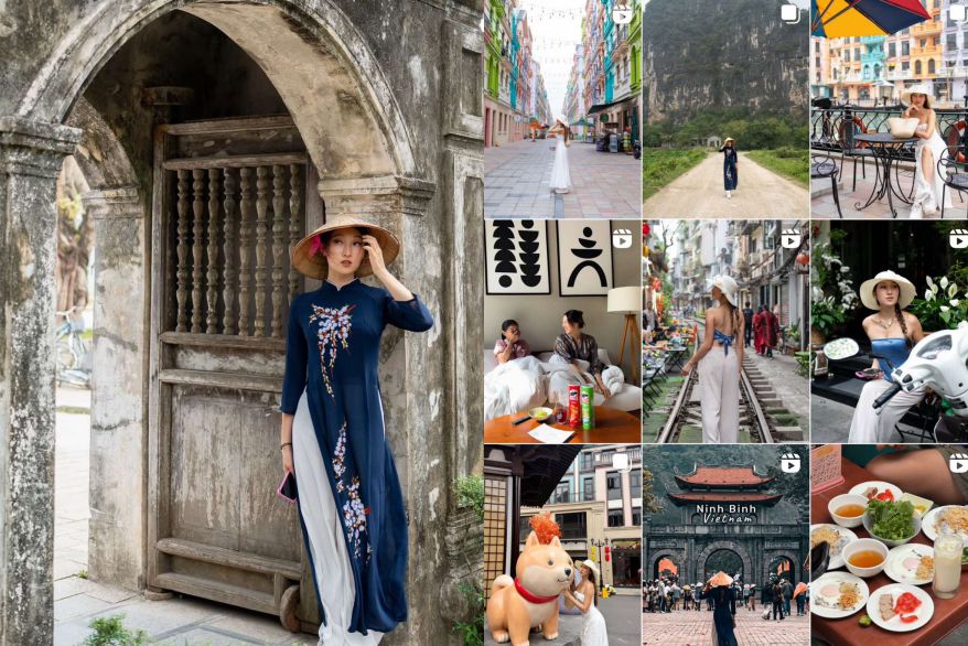 Vlogger Fiona Wang devoted a series of hours to Instagram to talking about the country and people of Vietnam. Photo: Character provided