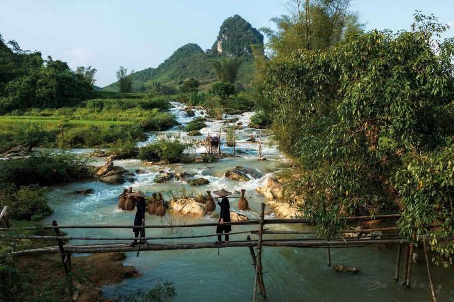 The setting of the Vietnamese film "The Heart Light". Photo: Provided by the film crew representative