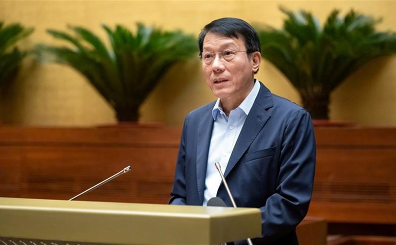 Politburo member and Minister of Public Security Luong Tam Quang presented the Report on the draft Law amending and supplementing a number of articles of the Penal Code at the 9th Session of the 15th National Assembly. Photo: Ministry of Public Security