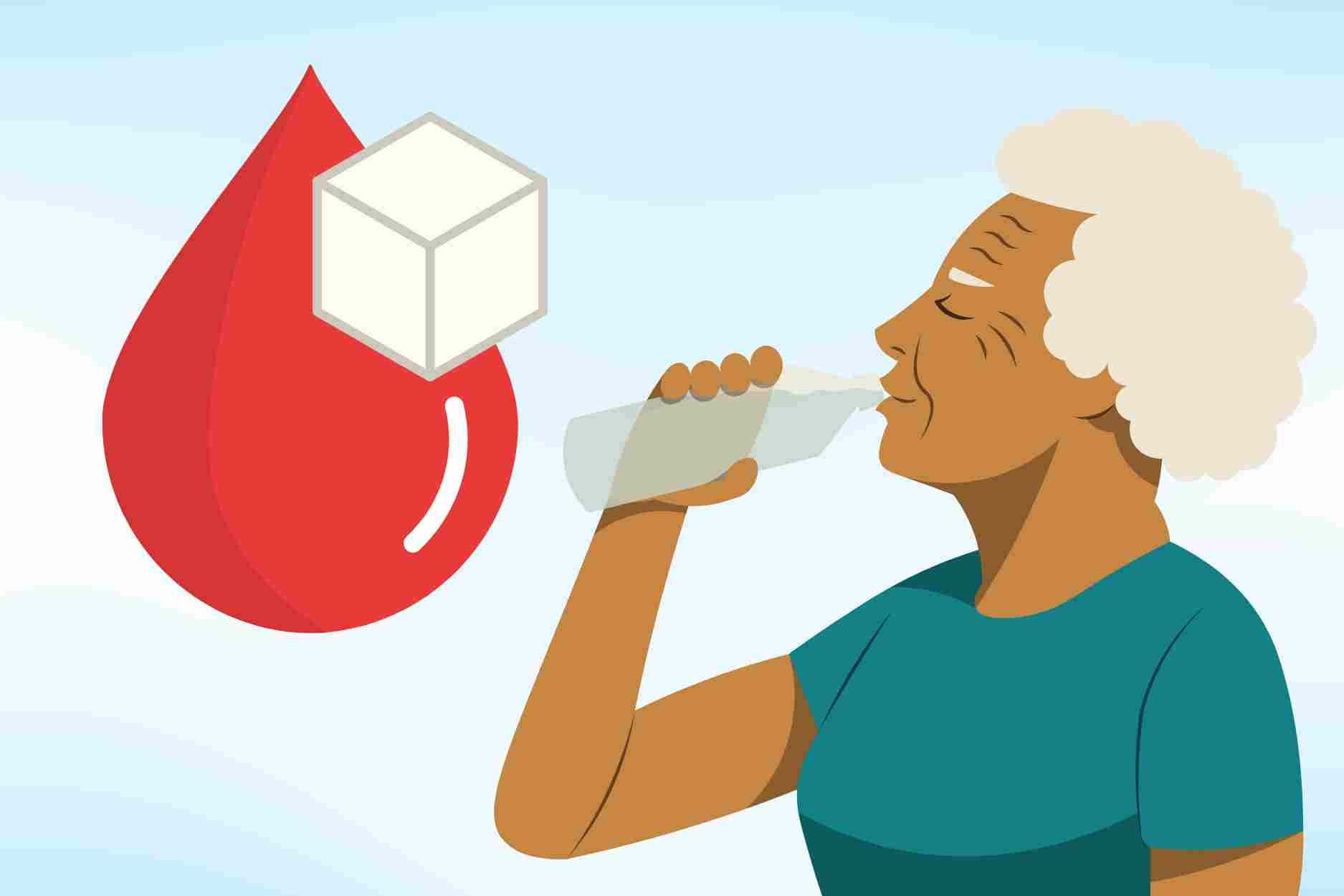 Para estabilizar el azucar en la sangre, las personas despues de los 60 años no deben hacer esto al beber agua