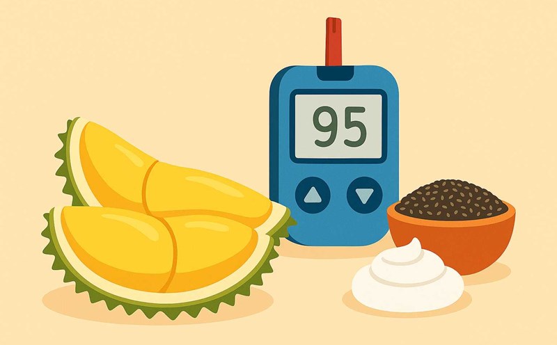 Eating durian properly does not increase blood sugar. Graphic photo: Hoang Loc