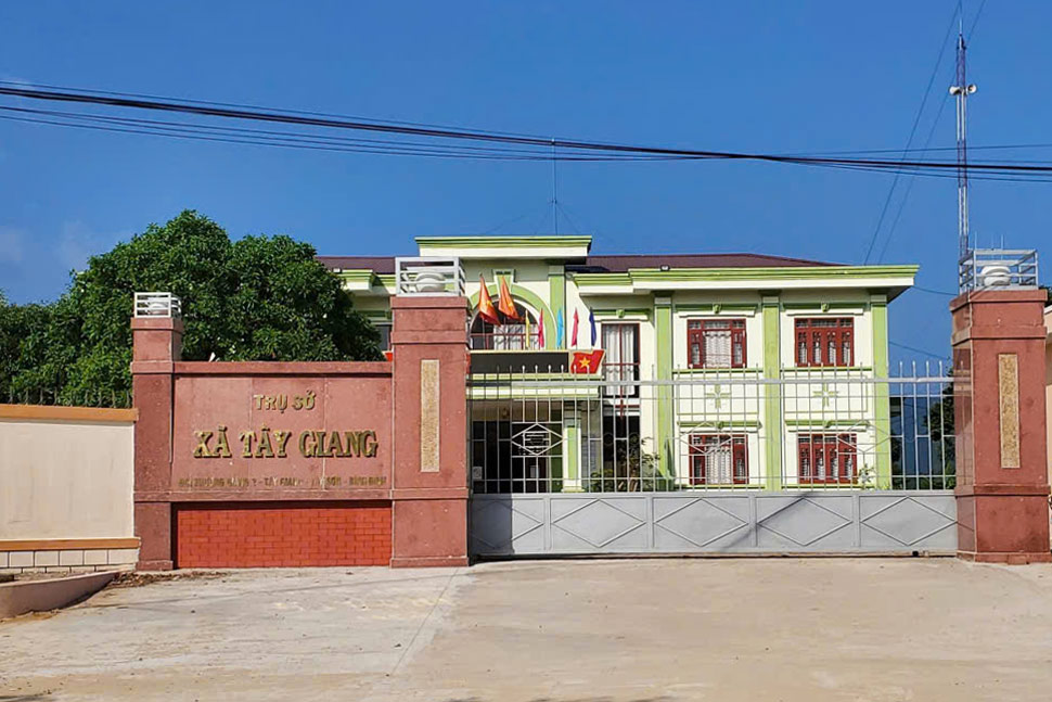 Headquarters of the People's Committee of Tay Giang commune (Tay Son district, Binh Dinh). Photo: Hoai Phuong