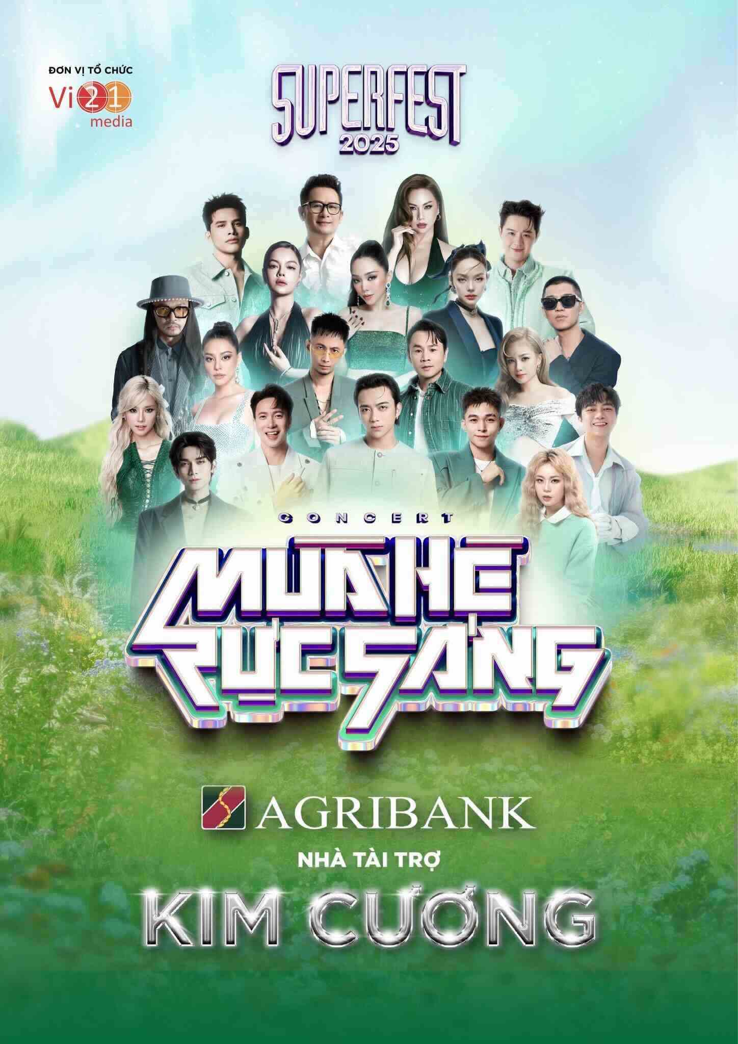 Agribank la nha tai tro kim cuong cho Superfest - su kien am nhac dinh dam nhat nam 2025 du kien se dien ra vao ngay 19.7.2025 tai Quang truong Sun Carnival Ha Long, tinh Quang Ninh.