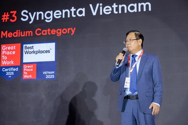 Dai dien Syngenta Viet Nam phat bieu tai le cong bo. Anh: Great Place To Work®