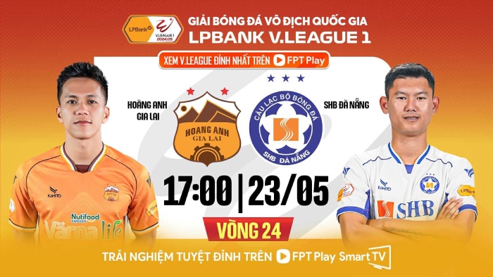 Hoang Anh Gia Lai and Da Nang meet in round 24 of V.League. Photo: FPT Play
