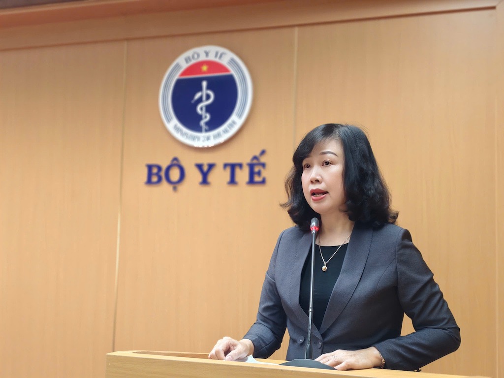 Bo truong Bo Y te phat bieu tai hoi nghi. Anh: Tuan Dung