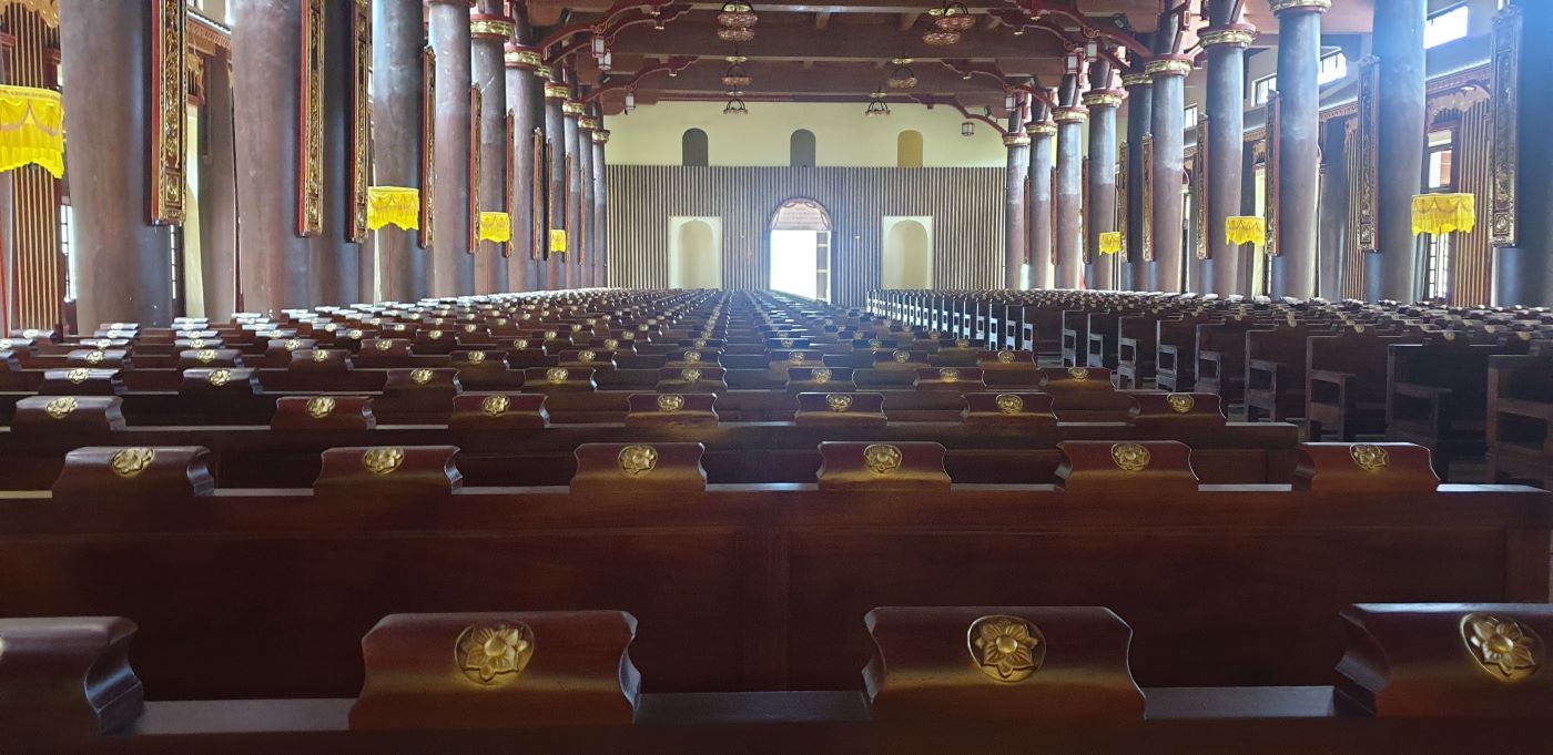 Dentro del Palacio Truc Lam Yen Tu, el lugar donde las reliquias del Buda Shakyamuni Buda. Foto: Nguyen Hung