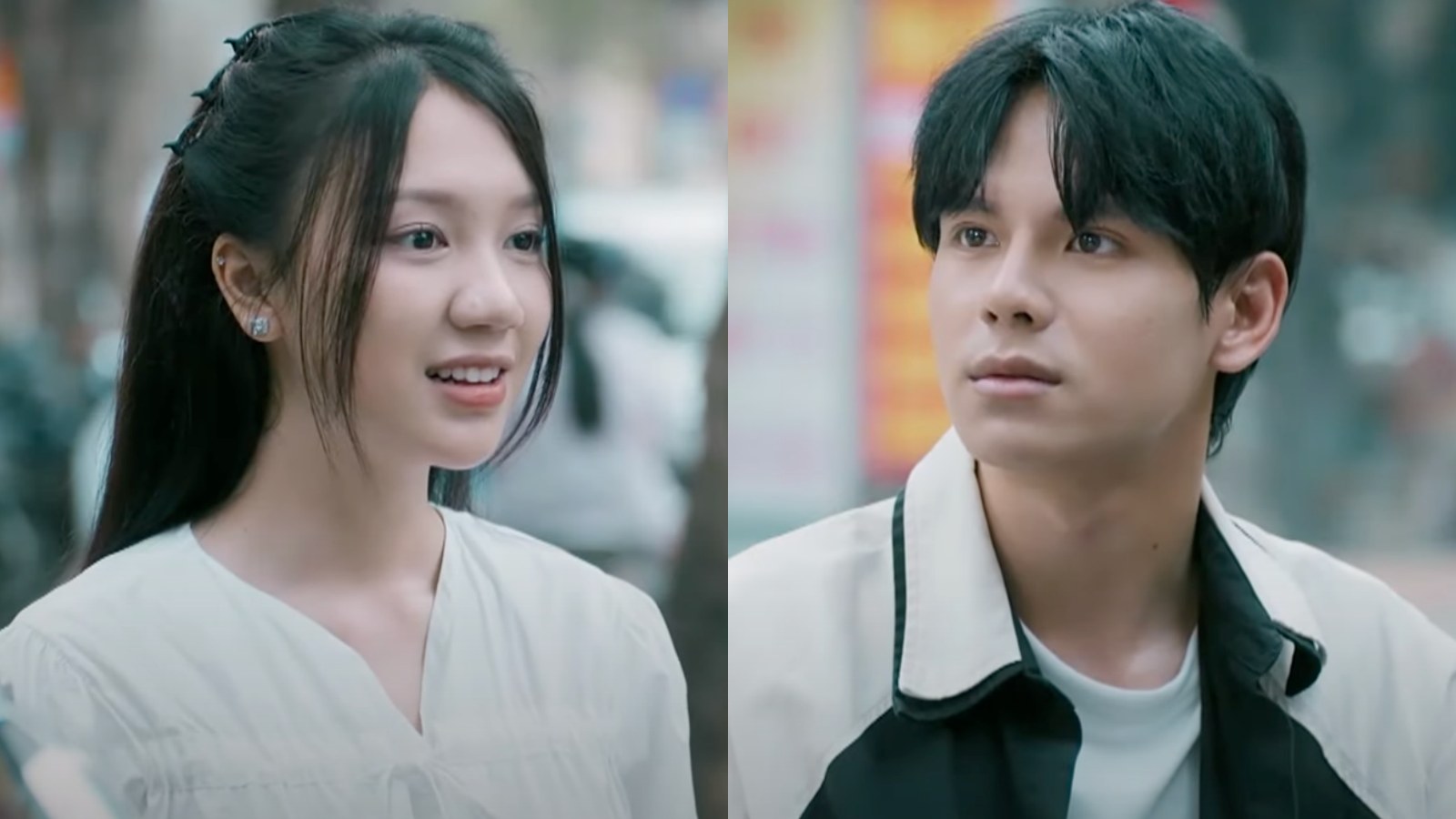 Chi (Thuy Duong) and Viet (Thai Vu) in the movie "My Father, the one who stays". Photo: VFC