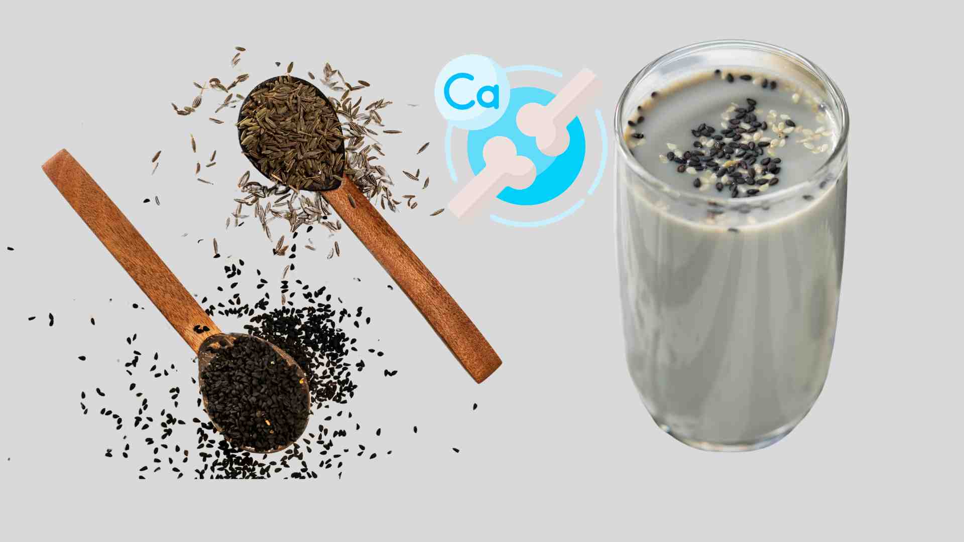 Black sesame milk helps maintain calcium. Graphics: Ha May