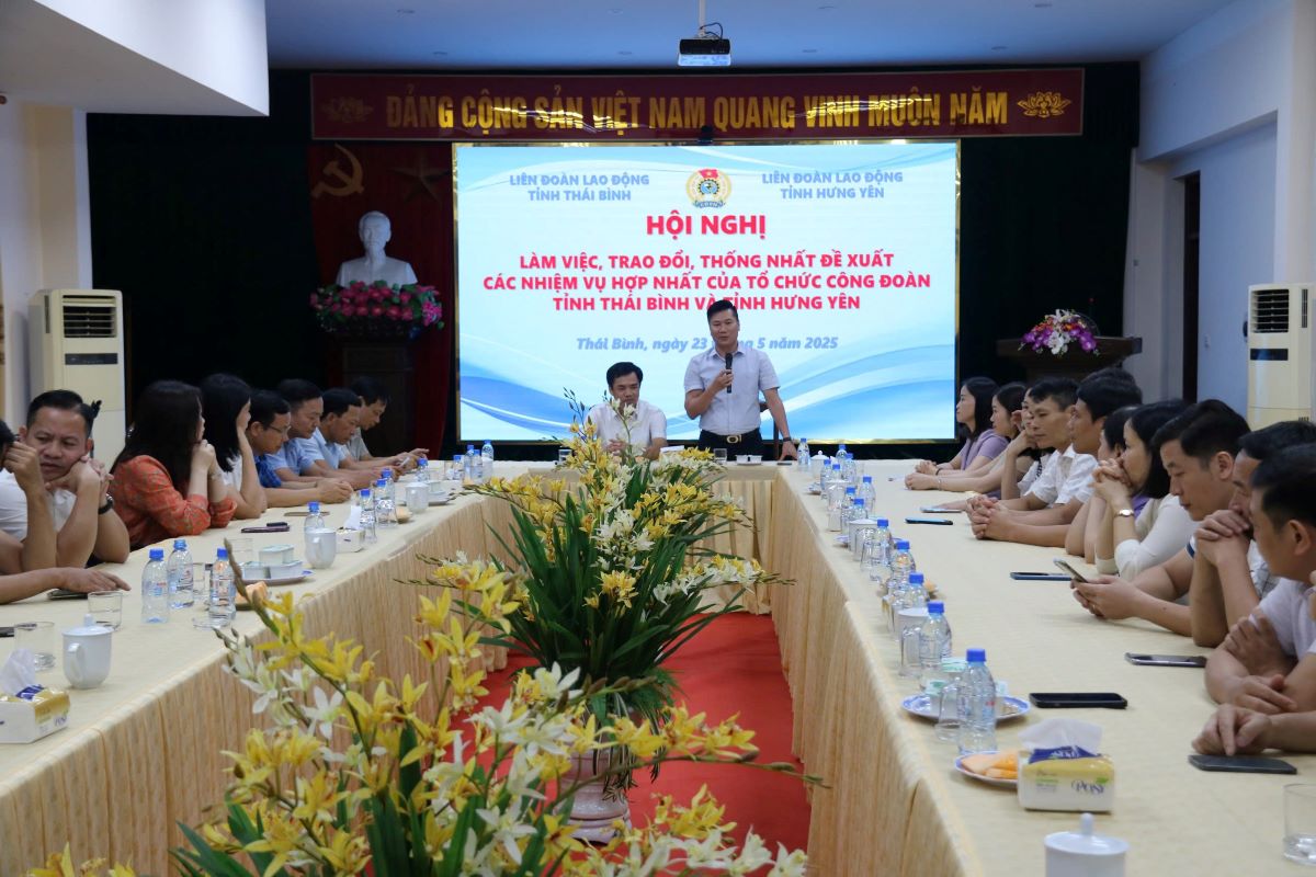 Pho Chu tich LDLD tinh Hung Yen Hoang Xuan Hao phat bieu tai hoi nghi. Anh: Ba Manh