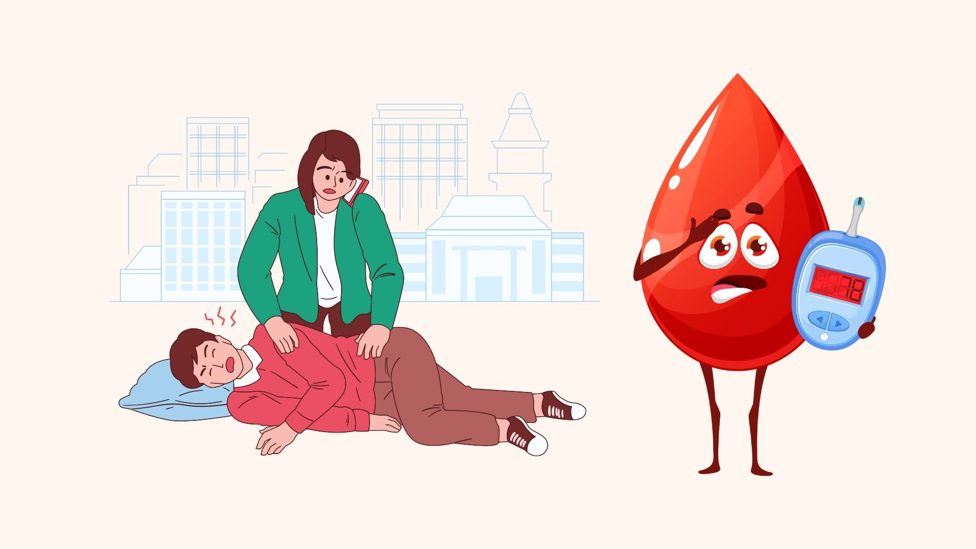 Danger of hypoglycemia in the elderly. Graphics: Linh Dan