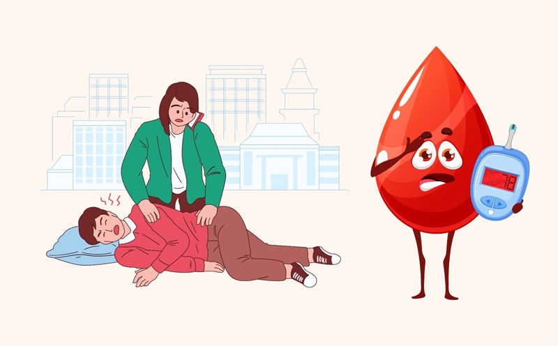 Danger of hypoglycemia in the elderly. Graphics: Linh Dan