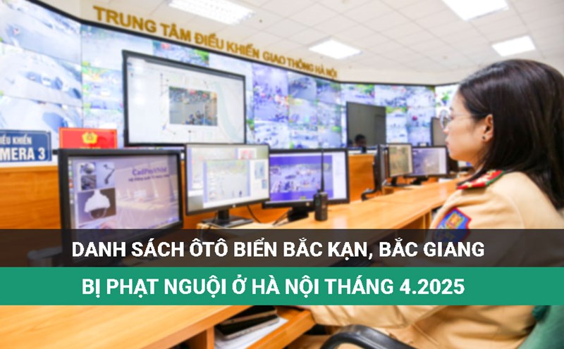 The owner of the Bac Kan and Bac Giang sea cars below came to the police to handle the fine