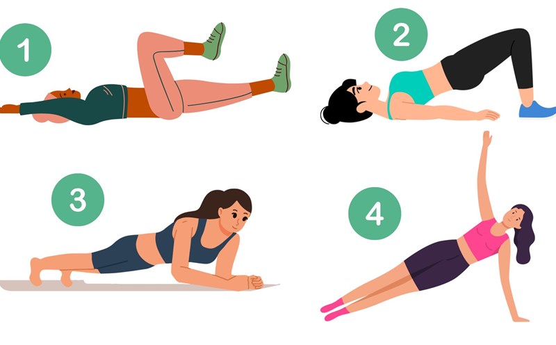 Abdominal exercises help strengthen muscles, protect the body after the age of 40. Graphics: Thanh Thanh