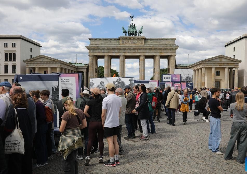 El 80 aniversario del fin de la Segunda Guerra Mundial en Berlin, Alemania, 8.5.2025. Foto: Xinhua